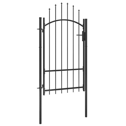 Cancello da Giardino Woerden in Acciaio 1x1,7 m Nero | homemem39