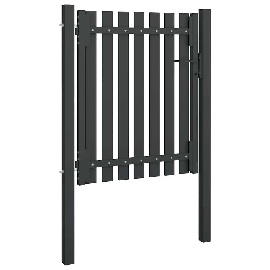 Cancello per Recinzione da Giardino in Acciaio 100x100 cm Antracite | homemem39