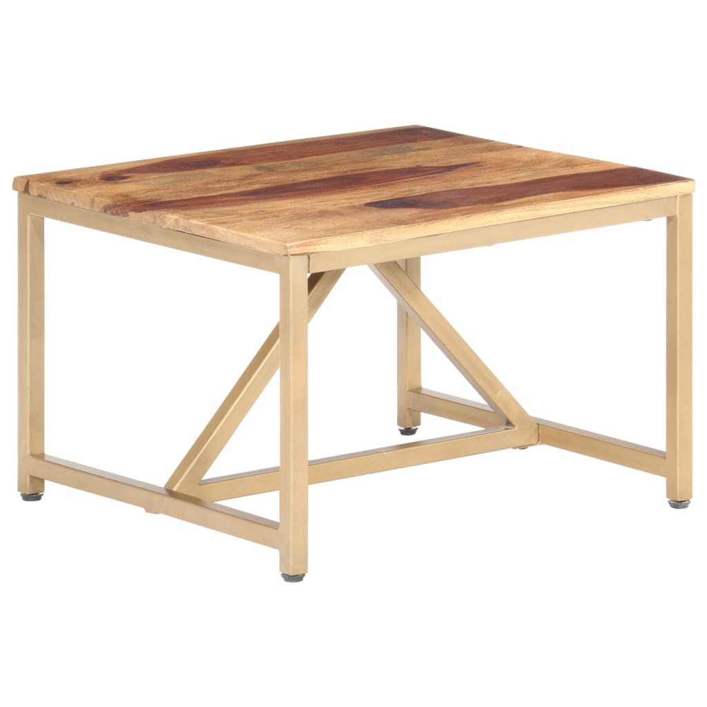 Tavolino Laterale 60x60x40 cm in Legno Massello - homemem39