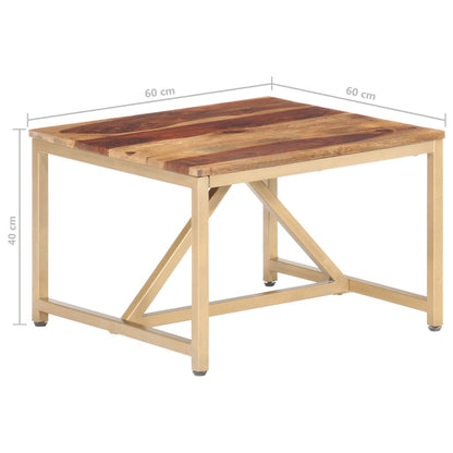 Tavolino Laterale 60x60x40 cm in Legno Massello - homemem39