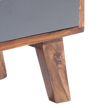 Mobile Porta TV Grigio 140x30x45 cm in Legno Massello - homemem39