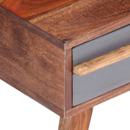 Tavolino da Salotto Grigio 110x50x40 cm Legno Massello