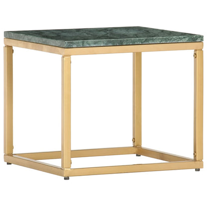 Tavolino da Salotto Verde 40x40x35 cm Pietra Vera Testura Marmo | homemem39