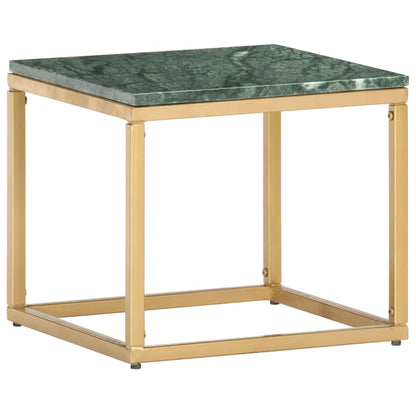 Tavolino da Salotto Verde 40x40x35 cm Pietra Vera Testura Marmo | homemem39
