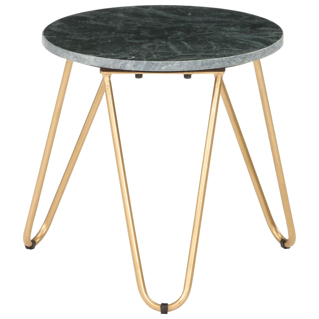 Tavolino da Salotto Verde 40x40x40 cm Pietra Vera Testura Marmo | homemem39