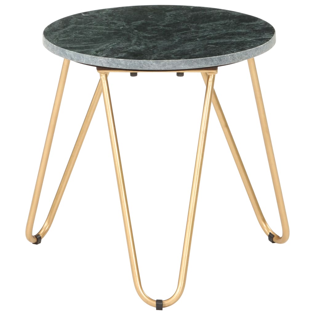 Tavolino da Salotto Verde 40x40x40 cm Pietra Vera Testura Marmo | homemem39