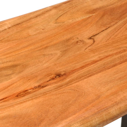 Panca con Bordi Vivi 110 cm in Legno Massello Acacia e Acciaio - homemem39