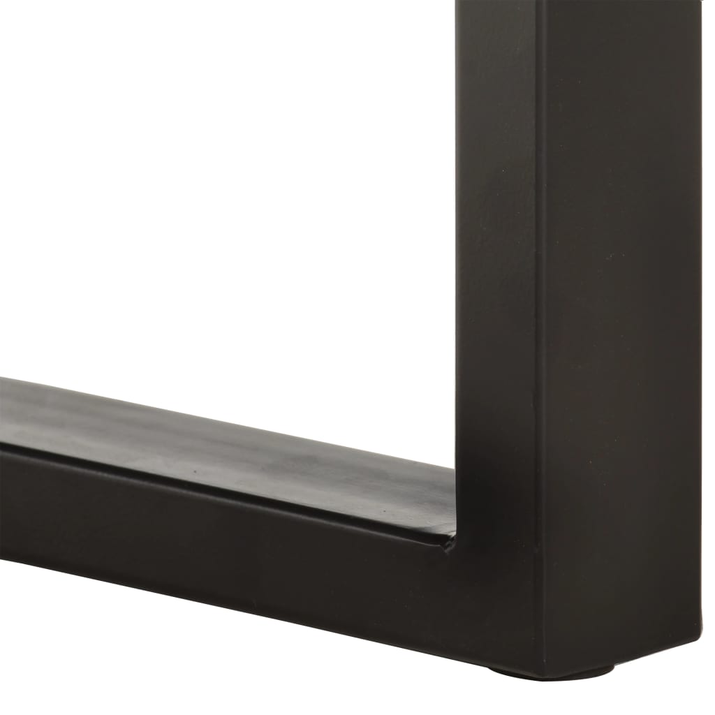 Panca con Bordi Vivi 110 cm in Legno Massello Acacia e Acciaio - homemem39