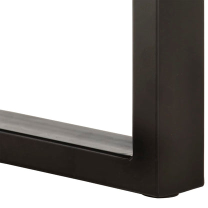 Panca con Bordi Vivi 110 cm in Legno Massello Acacia e Acciaio - homemem39