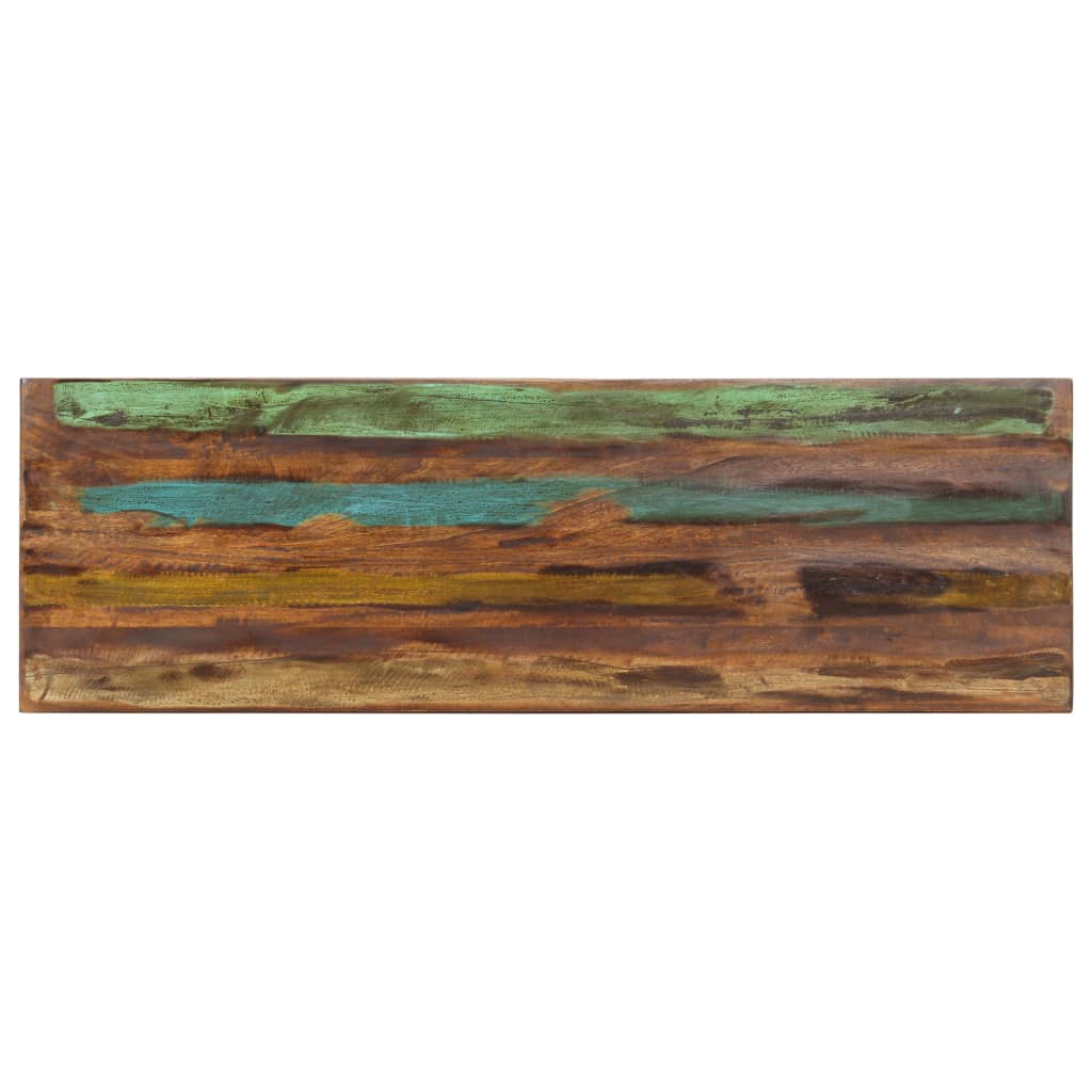 Panca 110 cm in Legno Massello di Recupero e Acciaio | homemem39
