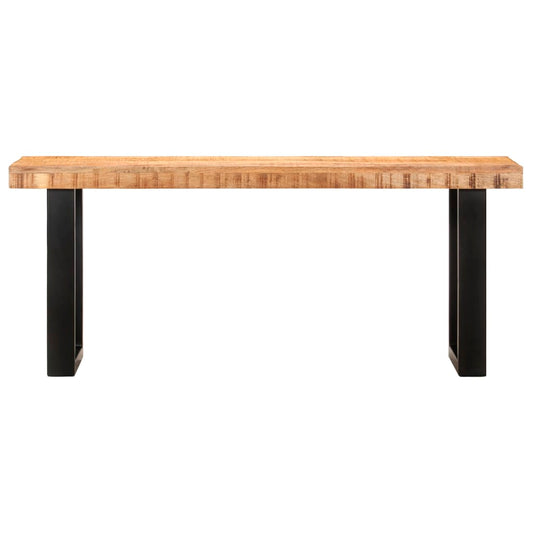 Panca 110 cm in Legno Massello di Mango e Acciaio | homemem39