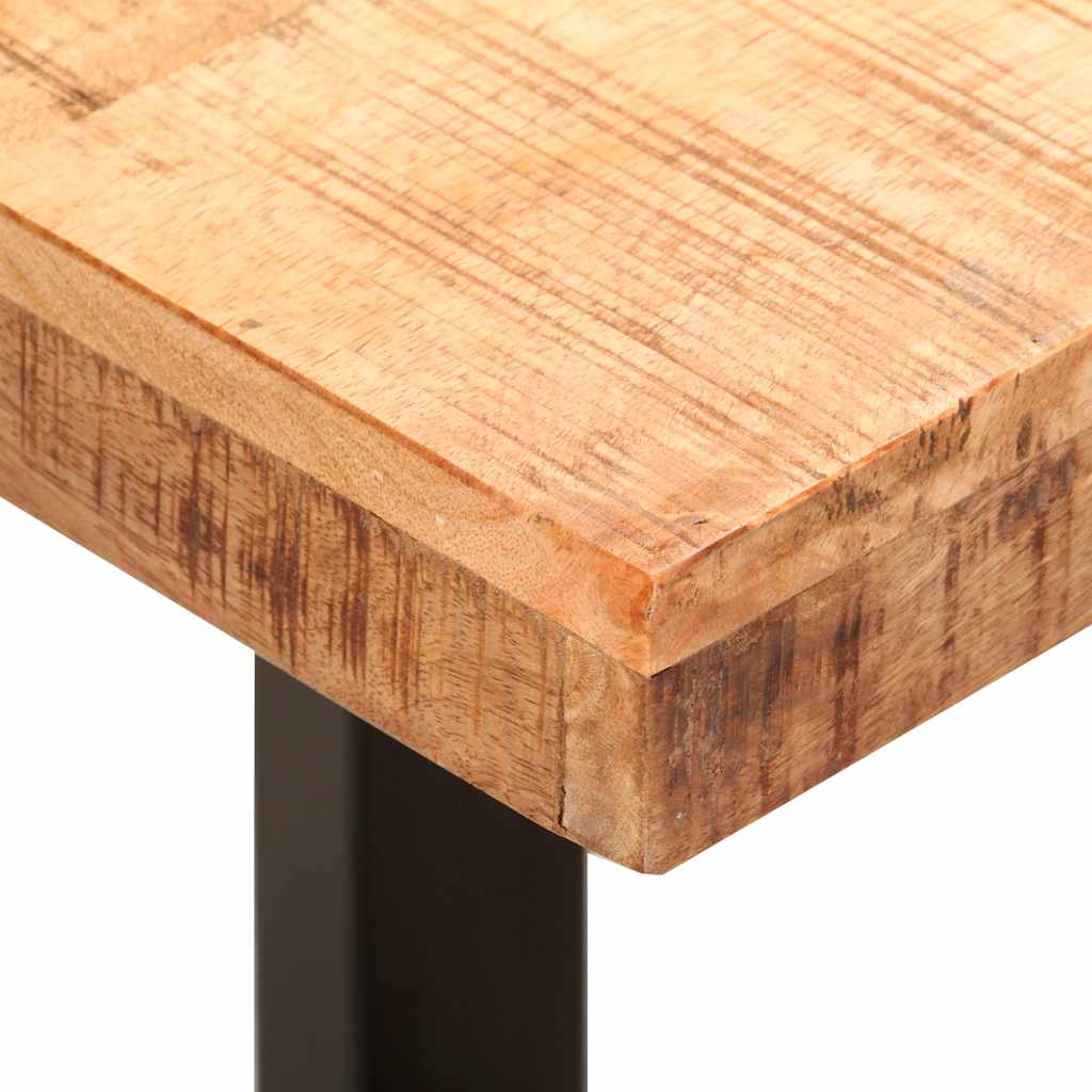 Panca 110 cm in Legno Massello di Mango e Acciaio