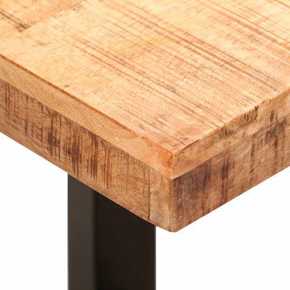 Panca 110 cm in Legno Massello di Mango e Acciaio