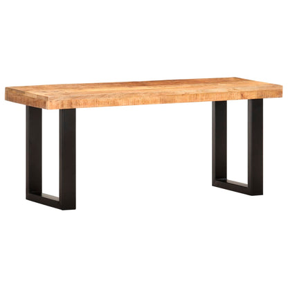 Panca 110 cm in Legno Massello di Mango e Acciaio | homemem39