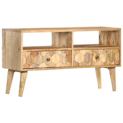 Mobile Porta TV 90x30x50 cm in Legno Massello di Mango