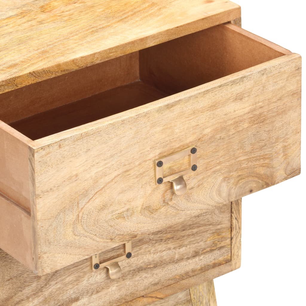Comodino 40x35x55 cm in Legno Massello di Mango | homemem39