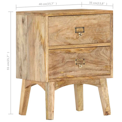 Comodino 40x35x55 cm in Legno Massello di Mango | homemem39
