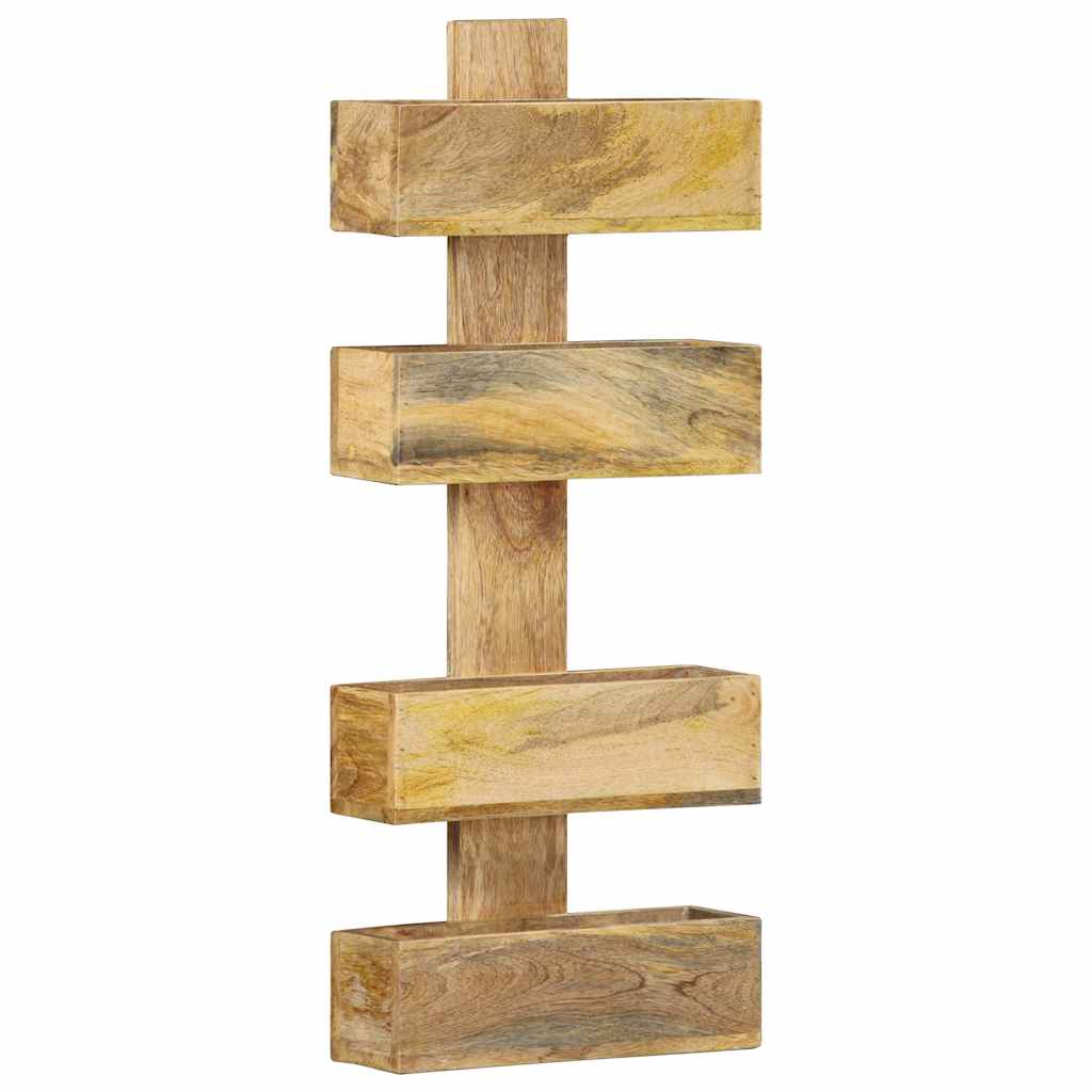 Portariviste a Parete 30x11x72 cm in Legno Massello di Mango