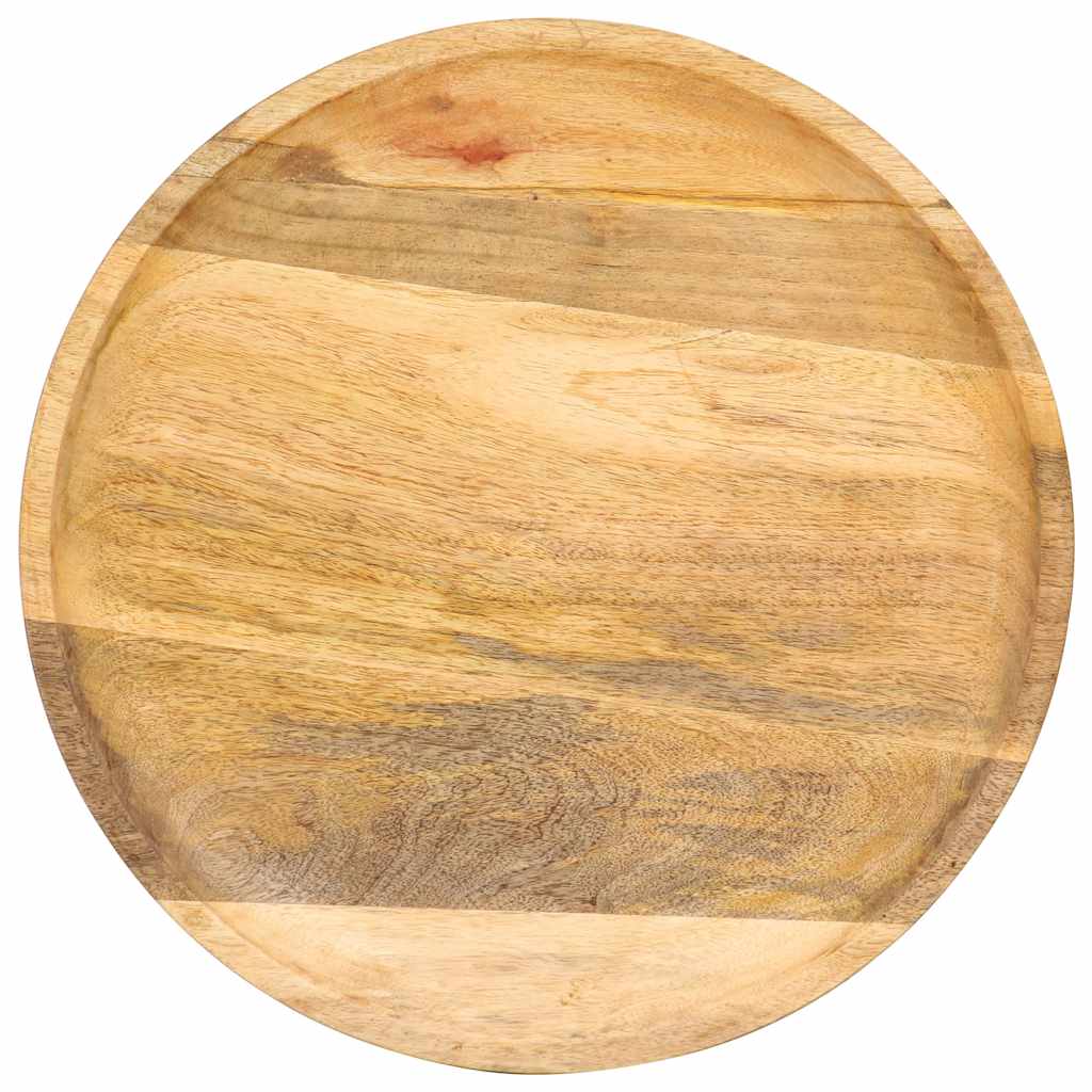 Tavolino Rotondo 43x43x66 cm in Legno Massello di Mango
