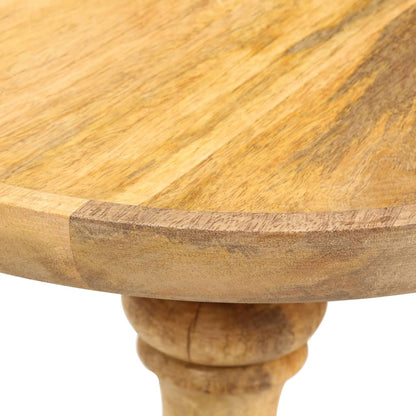 Tavolino Rotondo 43x43x66 cm in Legno Massello di Mango - homemem39
