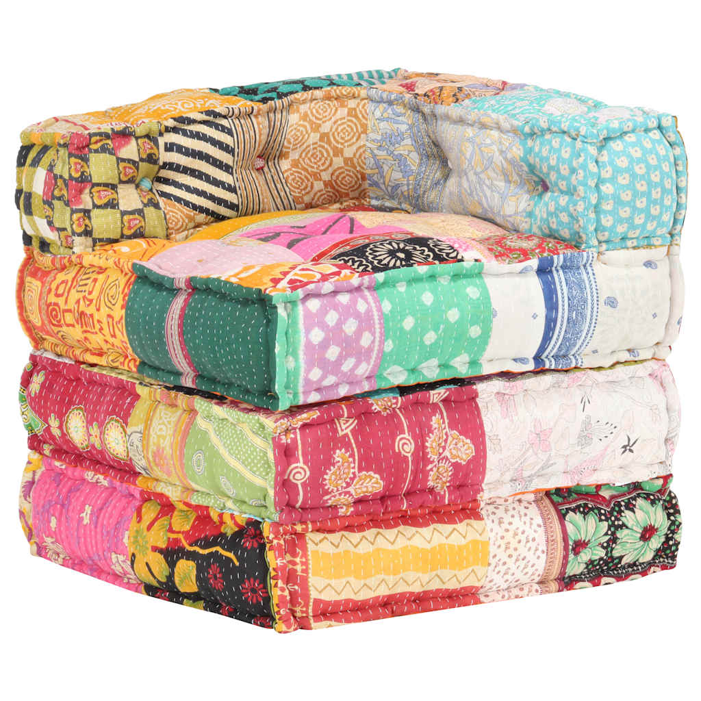 Pouf Modulare in Tessuto Patchwork - homemem39