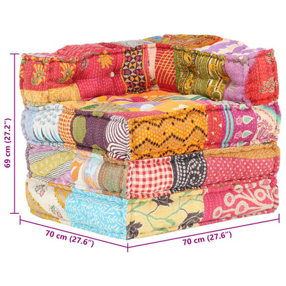 Pouf Modulare in Tessuto Patchwork - homemem39