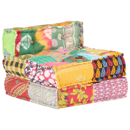 Pouf Modulare in Tessuto Patchwork - homemem39