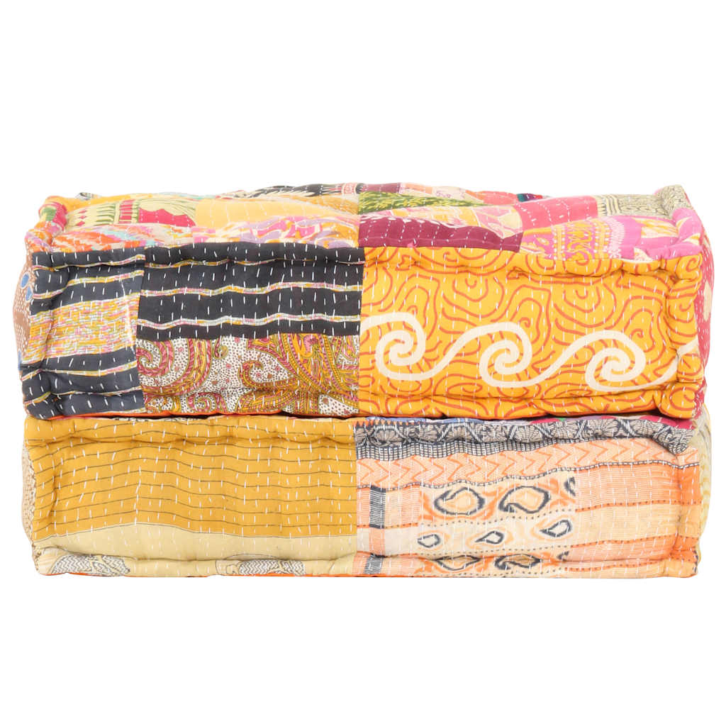 Pouf 60x70x36 cm in Tessuto Patchwork | homemem39