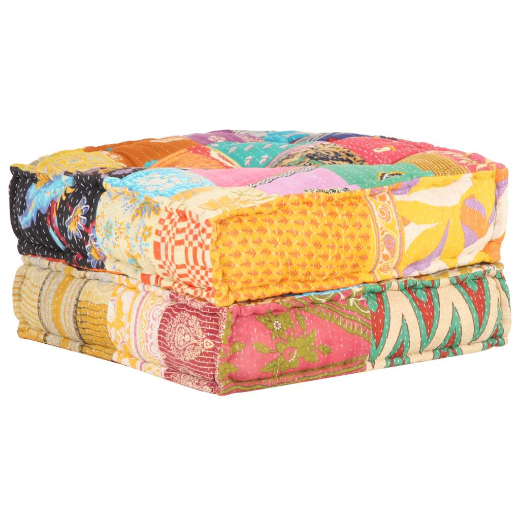 Pouf 60x70x36 cm in Tessuto Patchwork | homemem39