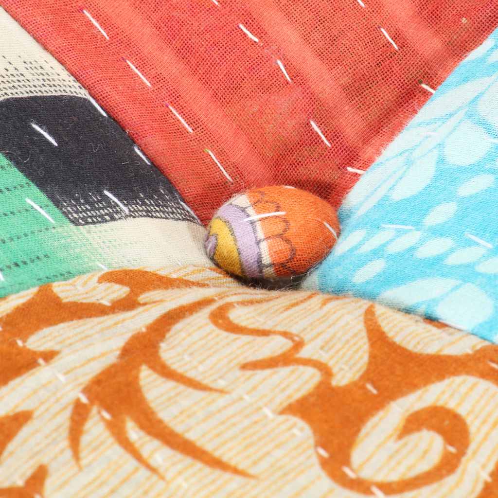 Pouf 60x70x36 cm in Tessuto Patchwork | homemem39