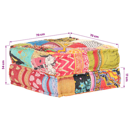 Pouf 60x70x36 cm in Tessuto Patchwork