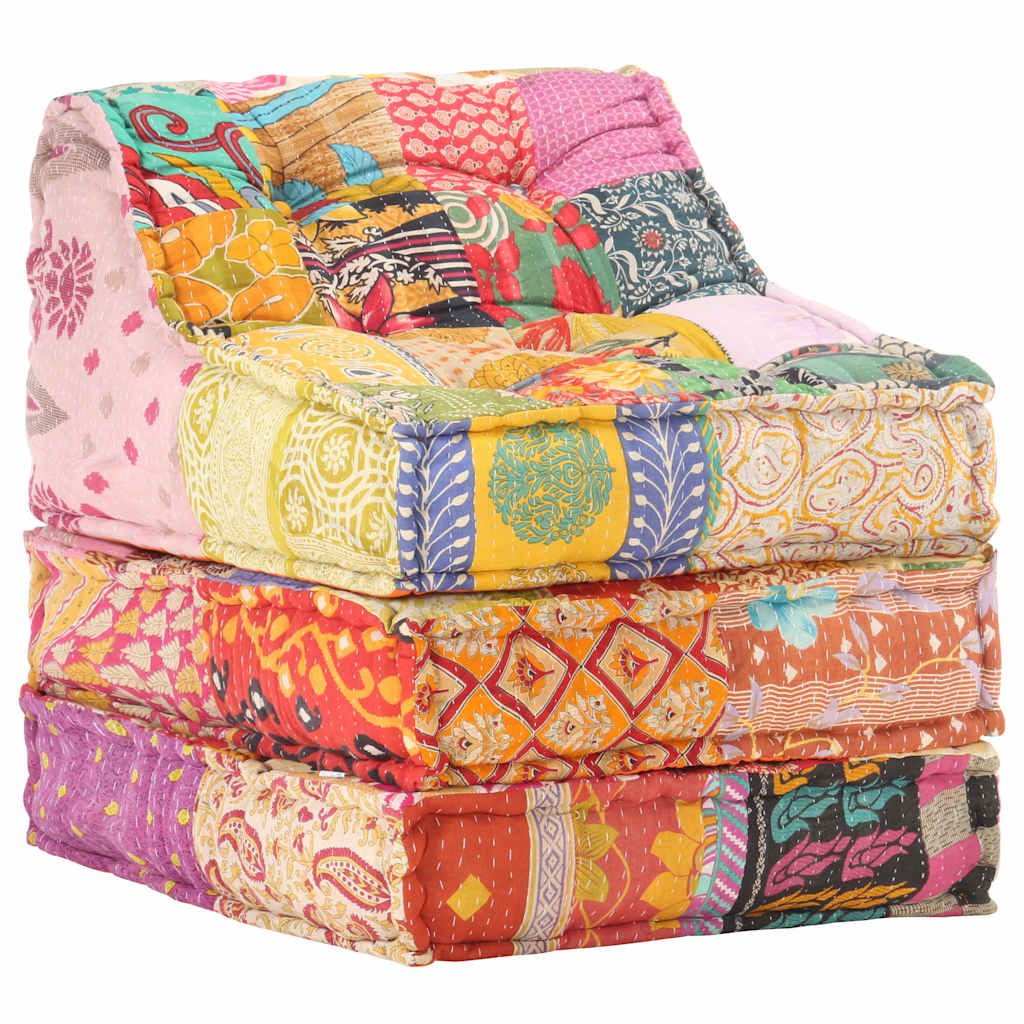 Pouf Modulare in Tessuto Patchwork - homemem39