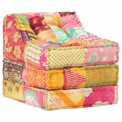 Pouf Modulare in Tessuto Patchwork - homemem39