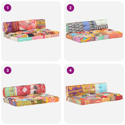 Cuscino per Divani Pallet Multicolore in Tessuto Patchwork | homemem39