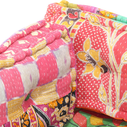 Cuscino per Divani Pallet Multicolore in Tessuto Patchwork