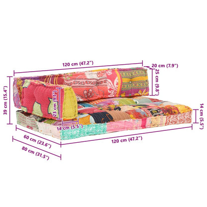 Cuscino per Divani Pallet Multicolore in Tessuto Patchwork | homemem39