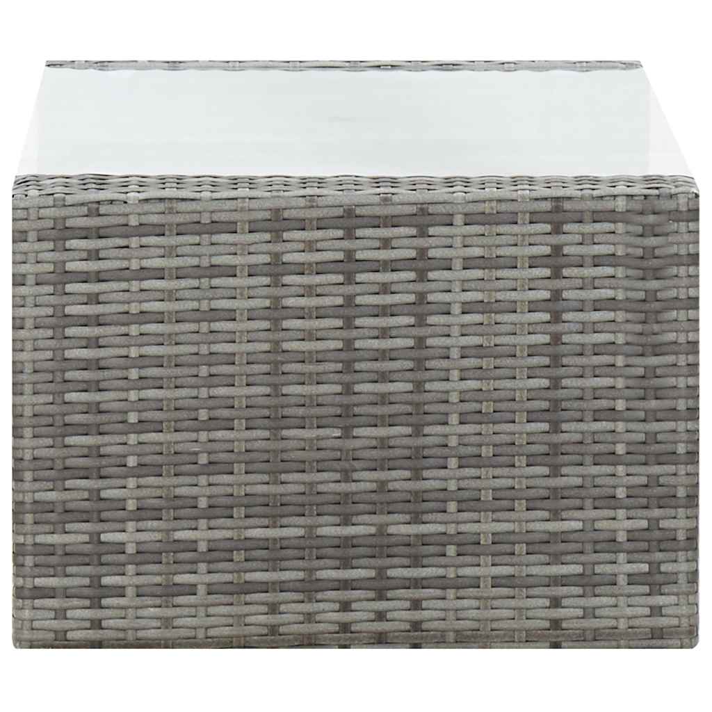 Set Divani da Giardino 4 pz con Cuscini in Polyrattan Grigio