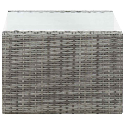 Set Divani da Giardino 4 pz con Cuscini in Polyrattan Grigio