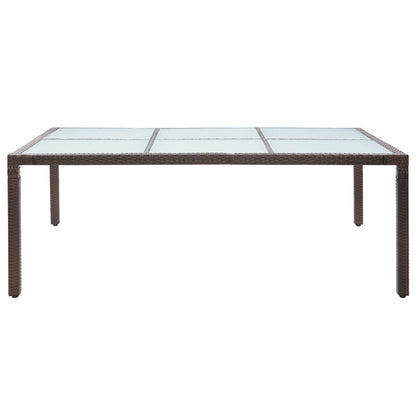 Tavolo da Pranzo da Giardino Marrone 200x150x74cm in Polyrattan | homemem39
