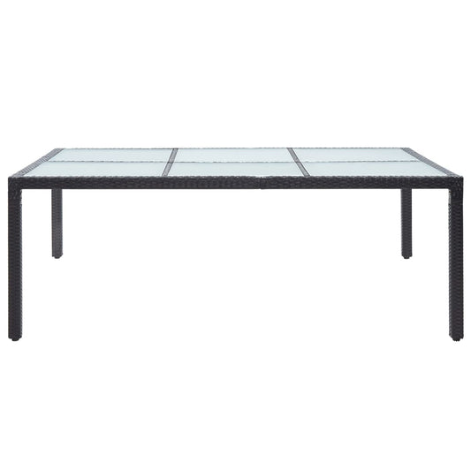 Tavolo da Pranzo da Giardino Nero 200x150x74 cm in Polyrattan | homemem39