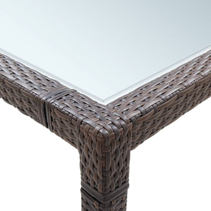 Tavolo da Giardino Marrone 200x200x74 cm in Polyrattan | homemem39