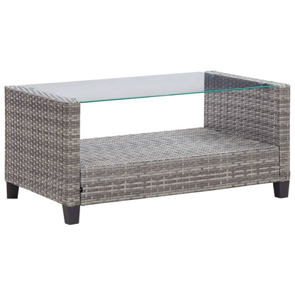 Set Divani da Giardino 6 pz con Cuscini Polyrattan Grigio Scuro - homemem39