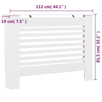 Coperture per Radiatori 2 pz Bianche 112x19x81,5 cm in MDF - homemem39