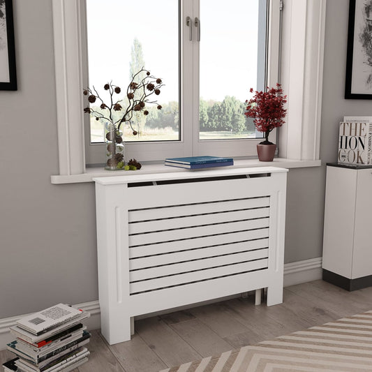 Coperture per Radiatori 2 pz Bianche 112x19x81,5 cm in MDF - homemem39