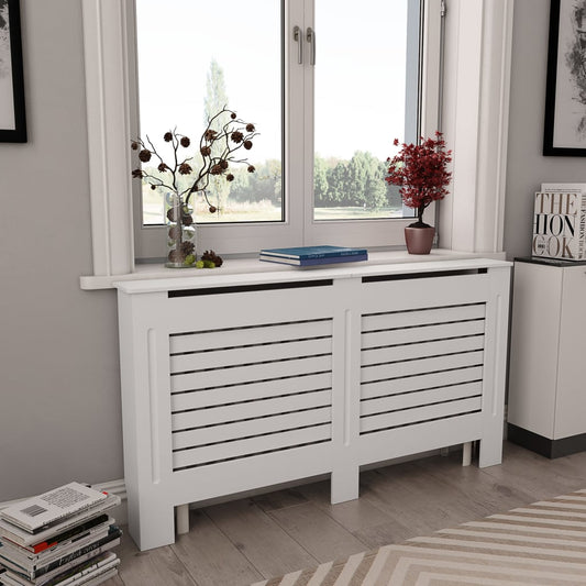 Coperture per Radiatori 2 pz Bianche 152x19x81,5 cm in MDF - homemem39