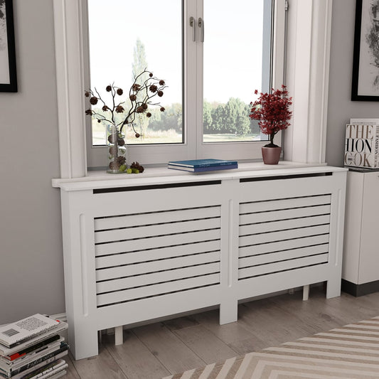 Coperture per Radiatori 2 pz Bianche 172x19x81,5 cm in MDF - homemem39