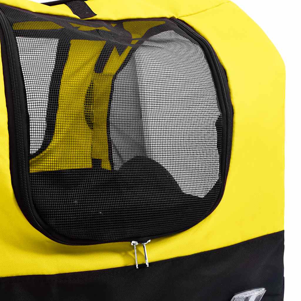 Rimorchio Bici per Animali Carrello Jogging 2in1 Giallo e Nero - homemem39