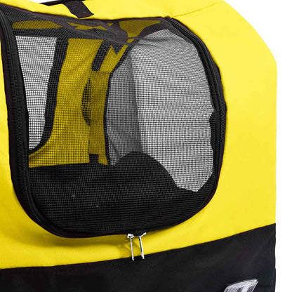 Rimorchio Bici per Animali Carrello Jogging 2in1 Giallo e Nero - homemem39