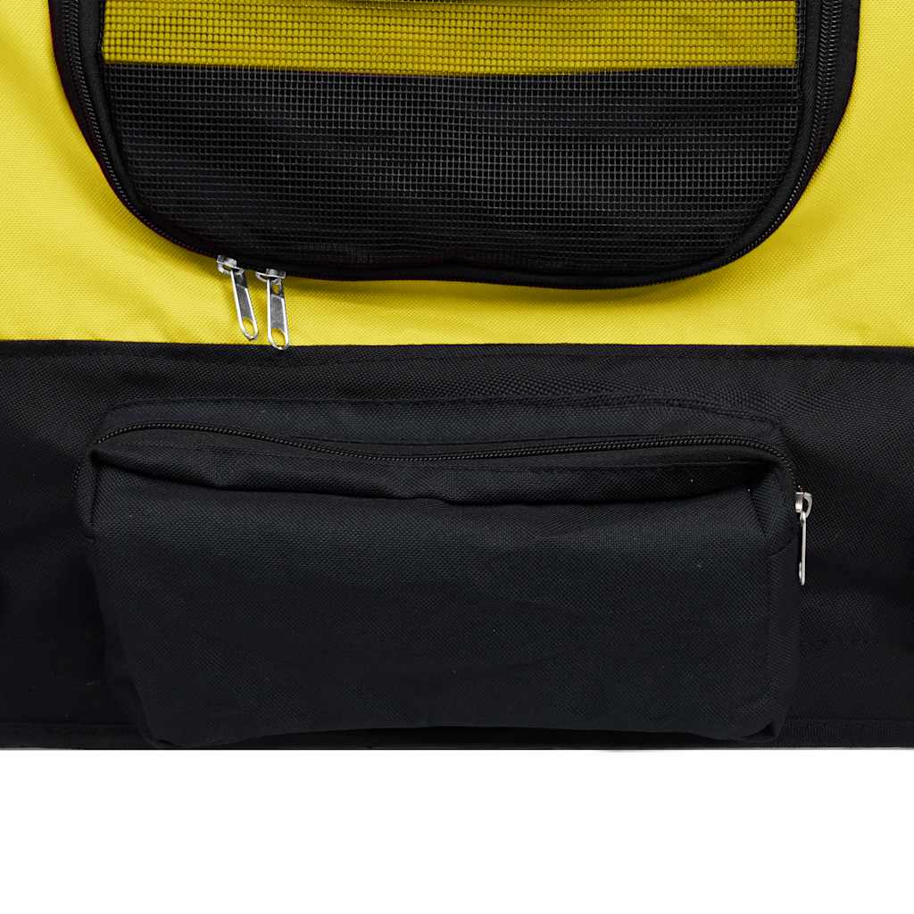 Rimorchio Bici per Animali Carrello Jogging 2in1 Giallo e Nero