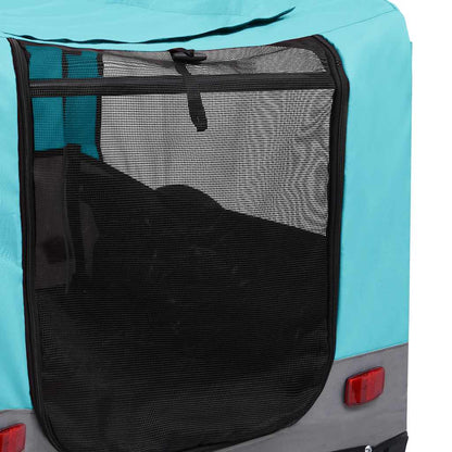 Rimorchio Bici per Animali Carrello Jogging 2in1 Blu e Grigio - homemem39